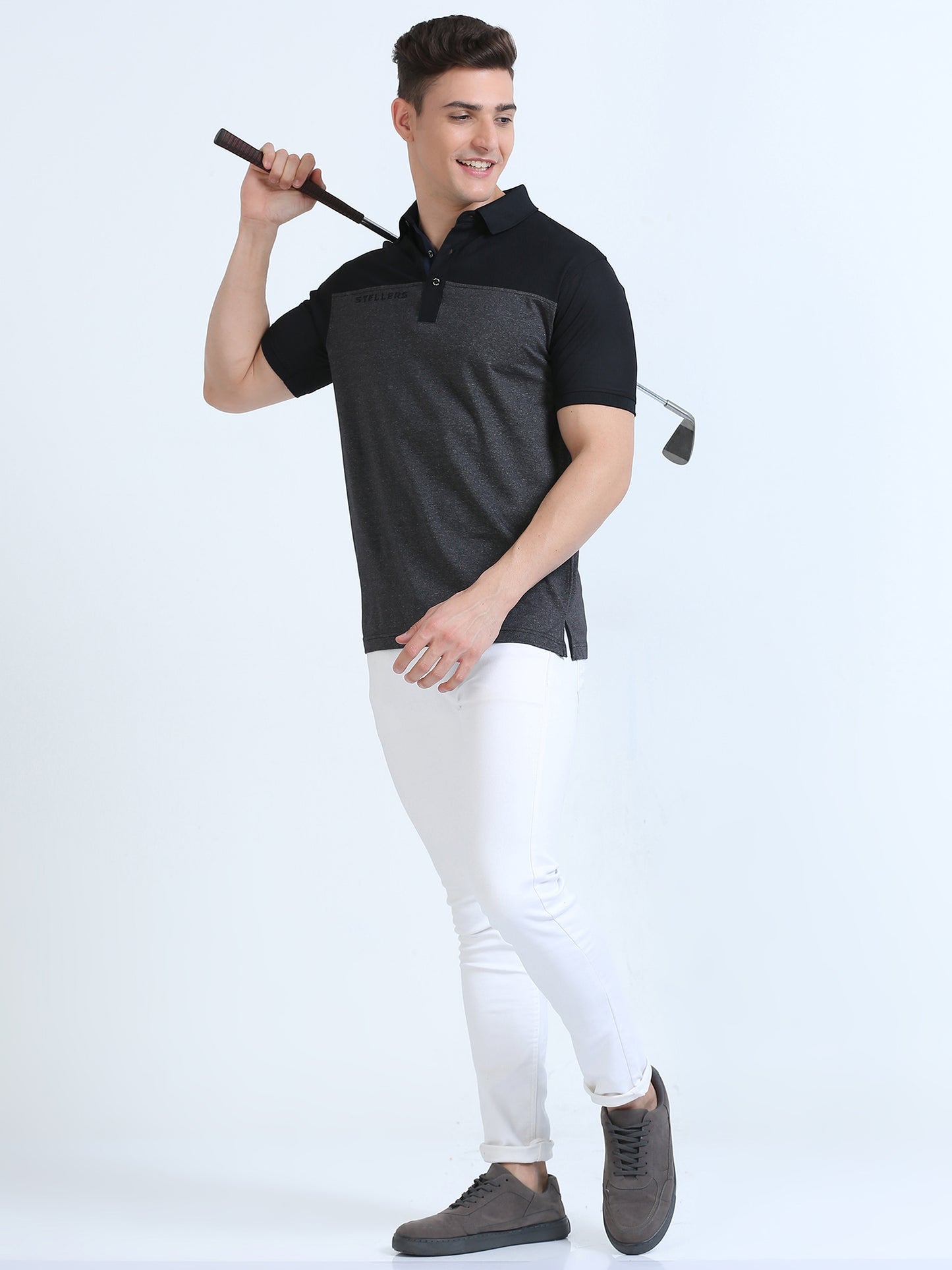 Black T-Cross Polo T-Shirt