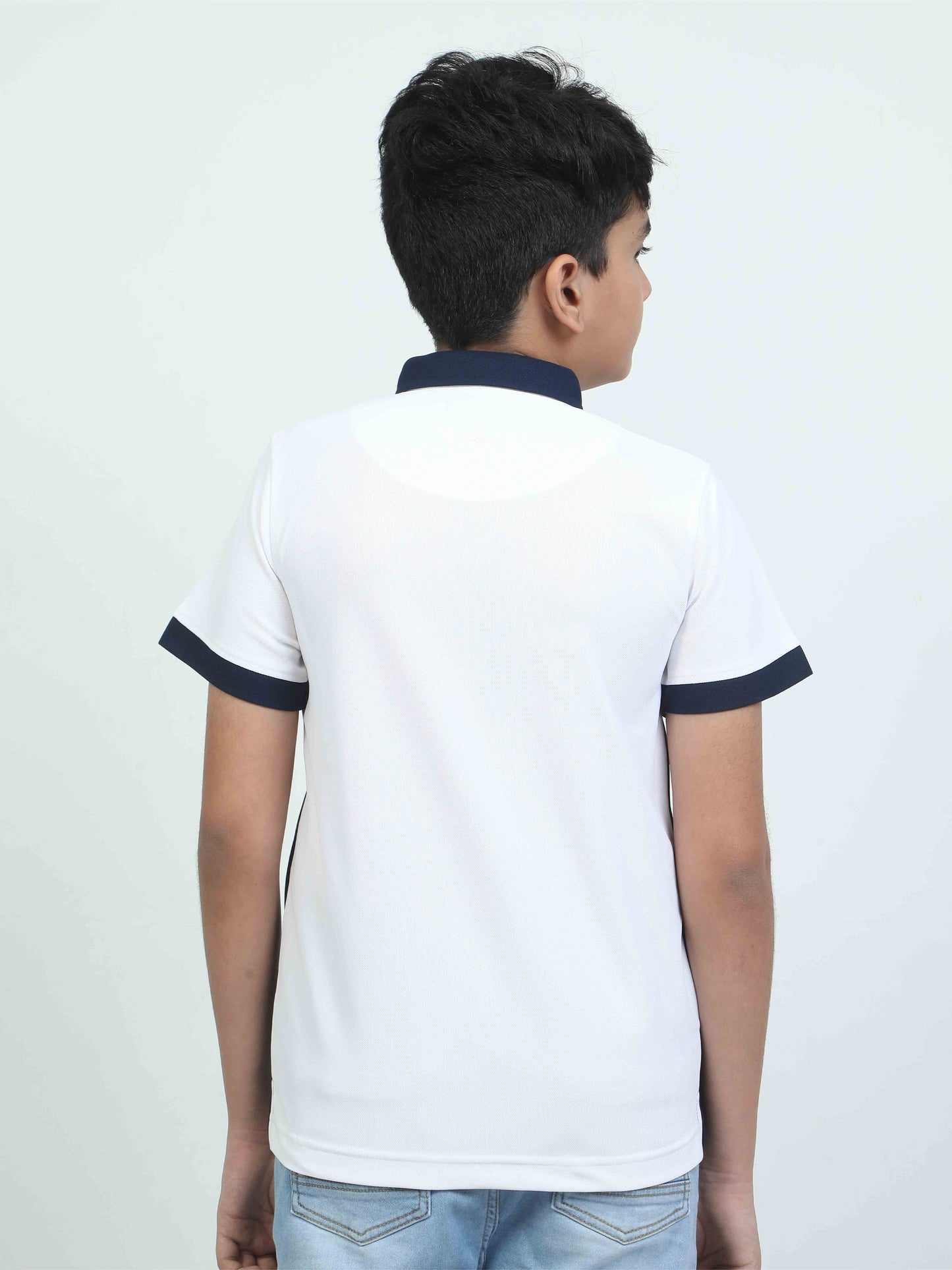 Navy Blue Center Panel Polo T-Shirt